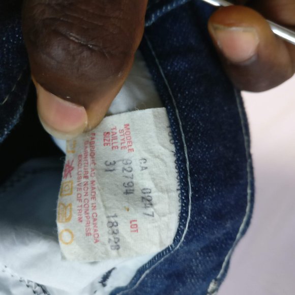 Vintage 90s Highrise Classic Straight Leg jean w31 +MEASUREMENT Rigid denim - Picture 4 of 12